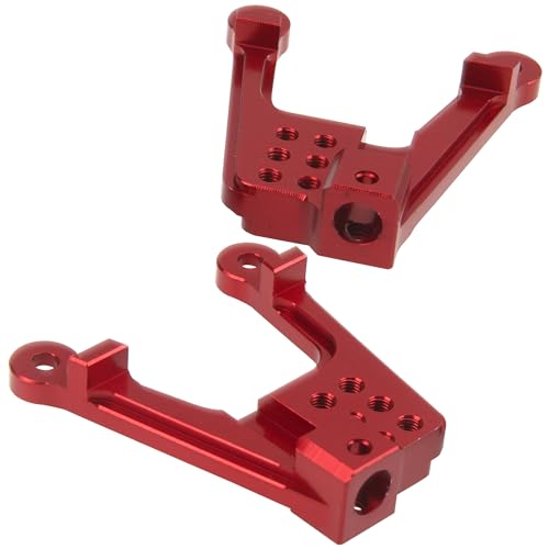 ShareGoo 4PCS Aluminum Front Rear Shock Tower Shock Hoops Bracket Mount Compatible with Axial SCX10 II 90046 90047 1/10 Scale Crawler Upgrade Part (Red) - color: Red