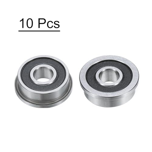 uxcell F694-2RS Flanged Ball Bearing 4x11x4mm Double Sealed Chrome Steel Flange Bearings, 10pcs - size: F694-2RS