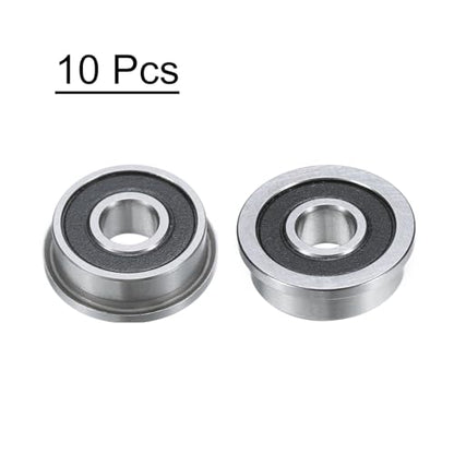 uxcell F694-2RS Flanged Ball Bearing 4x11x4mm Double Sealed Chrome Steel Flange Bearings, 10pcs - size: F694-2RS