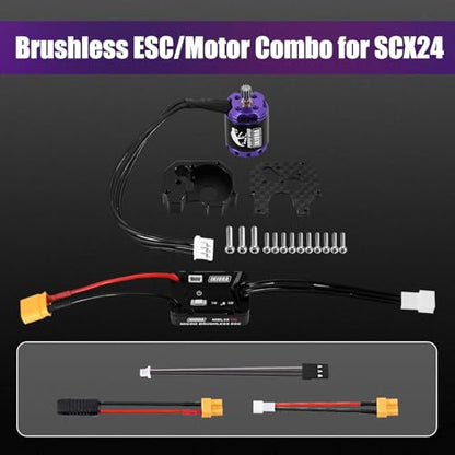 INJORA MBL32 G2 Brushless ESC & 1721 Purple Viper Motor for 1/24 SCX24