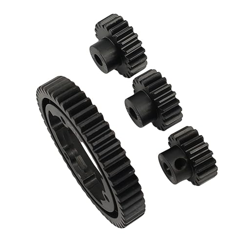 Hardened Steel Spur Gear Set with 18T 20T 22T Pinions for X-Maxx Maxx (50T) | 1/5 Scale,1/7 XO-1,1/10,E-Revo 2.0 VXL,Heavy Duty,Upgrade Parts,6447,High Strength,Wear Resistant - size: 50T