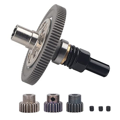 RC Car Differential Gear Set, Durable Metal Upgrade Parts High-Performance Slipper Assembly for 1/10 Scale Off-Road Racers and RC Hobbyists - color: Black