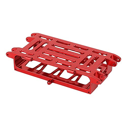 Battery Tray Bracket for Axial 1/24 AX24 XC-1 RC Car, Aluminum Alloy Battery Mounting Plate Battery Protection Board (Black) - color: Black