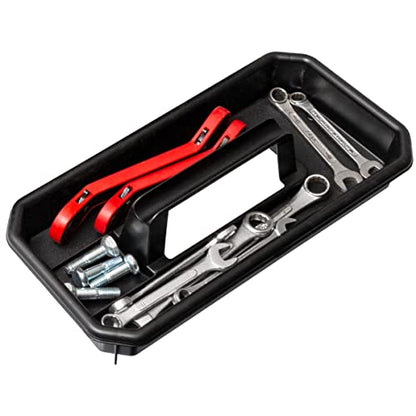 Akro-Mils 14" Plastic Toolbox with Removable Tray,Steel Latch & Padlock Eye,Industrial-Grade Tool Box for Tools,Crafts,First Aid & Hobby Supplies, 14"x8"x8",Made in USA, Black (09514) (Pack of 6) - color: Black, size: 6-Pack