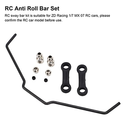 Generic RC Sway Bar Kit Replacement Parts for ZD Racing 1/7 MX 07 Cool Anti Roll Bar Set with Shock Absorption for Improved Stability