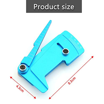 kingsea Aluminum RC Car Ruler Camber & Ride Height Gauge Adjustable Ruler Compatible with 1/8 1/10 HSP HPI Accessory (Blue)