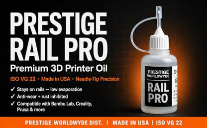 3D Printer Oil 1oz + Grease 3g (Multiple Sizes Avail.) Prestige Rail Pro_ISO VG 22-Linear Rail Lubricant *USA* 30ml Needle Tip–Compatible w/Bambu Lab_Creality_Prusa - size: 30ML /1 FL OZ
