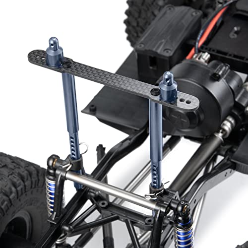 QUE-T Front Rear Body Mount for 1/10 Axial SCX10 II 90046 90047 (Titanium) - color: Titanium