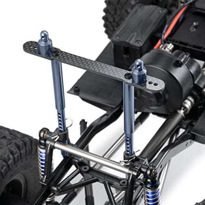 QUE-T Front Rear Body Mount for 1/10 Axial SCX10 II 90046 90047 (Titanium) - color: Titanium