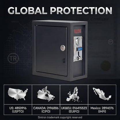 Sintron ST-002 Industrial Coin Operated Timer Control Power Box - 110V 16A Commercial Grade, 8-Channel Anti-Cheat Multi-Coin Acceptor Relay Box for Washing Machine, Arcade, Massage Chair, PCs