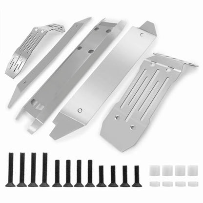 Stainless Steel Front Rear Center Skid Plate Chassis Protector Guard Armor for 1/6th XRT 8S RC Crawler Car Upgrades