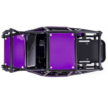 AMK RC Crawler Roll Cage, 1/10 Scale Nylon Rock Buggy Body Cage for Axial SCX10 SCX10 II, Durable RC Rock Crawler Upgrade Part (Purple) - color: Purple