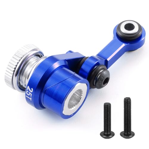 Fixed Link Steering 25T Servo Arm for Tra-xxas Mini Maxx 2S XRT | 1/16 RC Car Blue Aluminum Upgrade Parts - color: Blue