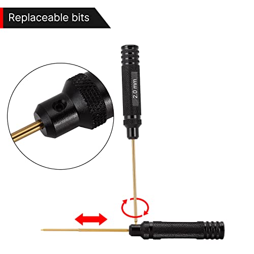 INJORA 7PCS Hex Screwdriver Nut Driver RC Tool Kit for SCX24 TRX4M FCX24