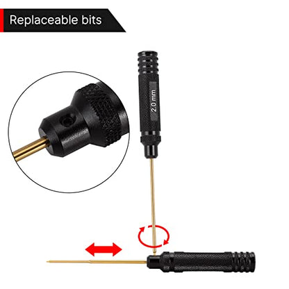 INJORA 7PCS Hex Screwdriver Nut Driver RC Tool Kit for SCX24 TRX4M FCX24