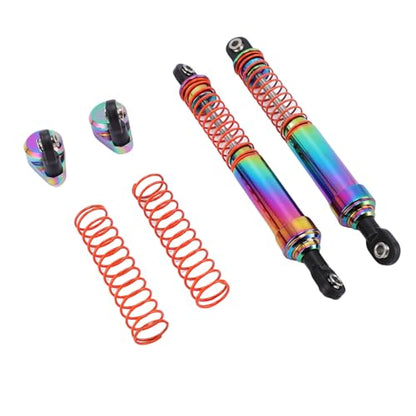 Fabater 105mm RC Shock Damper, Oil Pressure Damping Aluminum Alloy RC Oil Damper, Colorful with Offset Cap for 1/10 1/12 /14/16 Scale Buggy Truggy On Road Off Road