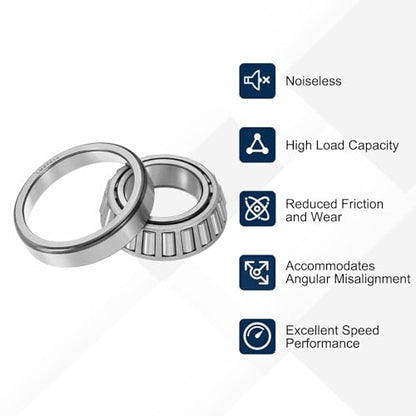 uxcell LM67048/LM67010 Tapered Roller Bearing Cone and Cup Set, 1.25" Bore x 2.328" OD x 0.625" Thick, Chrome Steel Taper Bearing Set, ABEC-3 - size: LM67048/LM67010