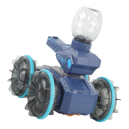 Matybobe RC Gesture Sensor Stunt Car Cool Lights for Water and Land (Blue) - color: Blue