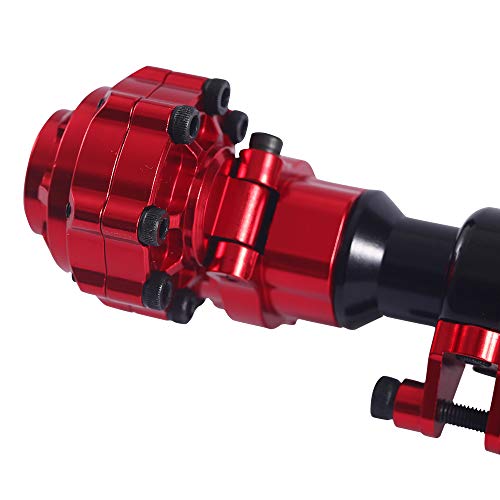Aluminum Alloy Front and Rear Axle Housing Set for 1/10 Traxxas TRX4 RC Crawler Car, Replace Original Plastic Axles Housing (Red) - color: Red