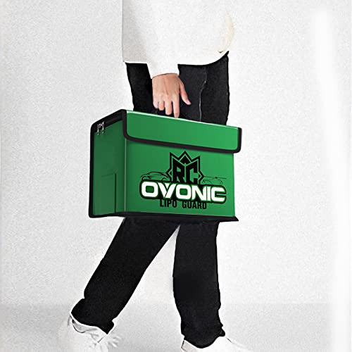 OVONIC Lipo Safe Bag Fireproof Explosionproof Bag, Large Capacity for Lipo Battery Charge & Storage - size: 1 Count (Pack of 1)