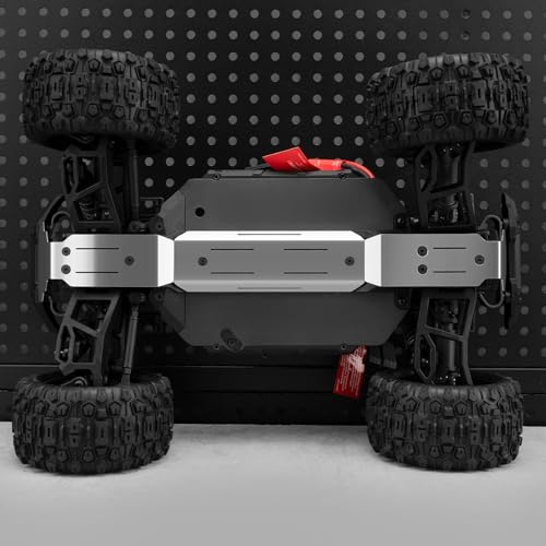 LSG Chassis Armor Guard Skid Plate Protectior for 1/16 Tra-xxas Mini Maxx | Stainless Steel Front Rear Center Armor Plates, Heavy Duty RC Car Upgrade Accessories