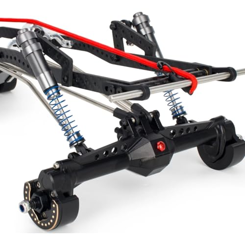 1/10 RC Aluminum Alloy Shocks Absorber – Adjustable 80-100mm Oil Damper for Crawler Car Axial SCX10 II 90046 Capra / TRX4 / Tamiya LCG / VS4-10 / D90 / Cheater Rigs (red) - color: red