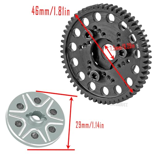 RCMYou RC 56T Slipper Clutch (0.8Mod) Transmission Gears Spur Gear Upgrades Part for 1/10 Rustler 2wd VXL/Slash 2wd VXL/Stampede 2wd VXL/Bandit 2wd VXL,56T Slipper Clutch,Titanium - color: Titanium - (56t Slipper Clutch)