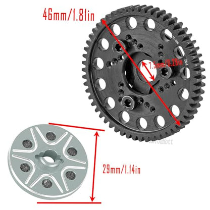 RCMYou RC 56T Slipper Clutch (0.8Mod) Transmission Gears Spur Gear Upgrades Part for 1/10 Rustler 2wd VXL/Slash 2wd VXL/Stampede 2wd VXL/Bandit 2wd VXL,56T Slipper Clutch,Titanium - color: Titanium - (56t Slipper Clutch)