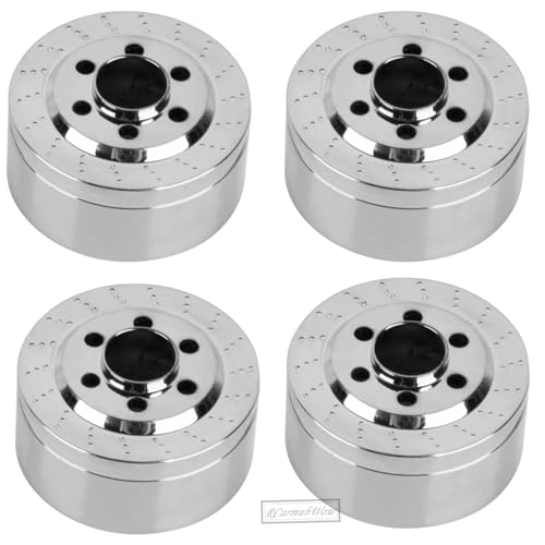RC Stainless Steel Heavy Duty Wheel Weights 100g Counterweight Upgrades Part for 1/10 RC Crawler SCX10 1.9" 2.0" Beadlock Wheels Balance Weights,4pcs