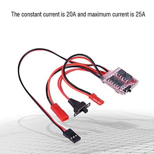 2 PCS 20A Brushed ESC Motor Speed RC ESC 2KHz car Motor Forward Reverse Brush Brake Work with 130 180 260 280 380 Brushed for Car, MINi RC Boat Tank