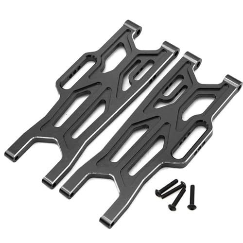 Aluminum Front Lower Suspension Arms Set Compatible for Arrma 1/10 Kraton/Outcast 4x4 4S V2 BLX RC Truck Upgrade Parts L/R Suspension Arms Swing Arm Replacement ARA330711 - color: black, size: Front Lower