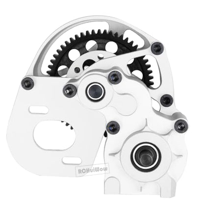 RC Aluminum Transmission Gearbox Upgrades Part for 1/10 Axia1 SCX10, SCX10 II 90046 90047 Wraith,AX10 RC Crawler car,Alloy Center Transmission Gearbox,Silver - color: Sliver(1pc)