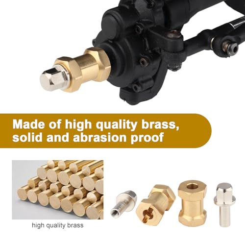 HobbyPark RC Brass Spacers 12mm Wheel Hex Hubs Extenders for 1/10 RC Crawler Axial SCX10 Wheels Extension Hex Drive Adapter (18mm)