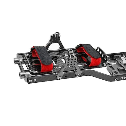 1/10 RC Crawler Carbon Fiber Girder 4MM CNC Metal Car Chassis Frame Body Kit Parts for Axial SCX10 II Rock Off Road Truck (Silver) - color: Silver