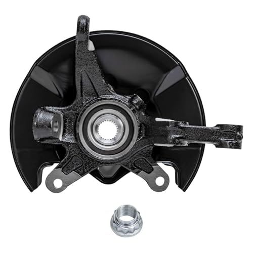 Detroit Axle - 4pc Front Steering Knuckles Kit for 06-11 Honda Civic, 2 | Disc Brake Calipers w/Bracket 2 Steering Knuckles & Wheel Bearing Hubs 2006 2007 2008 2009 2010 2011 Replacement - size: 4BU47731/Kit