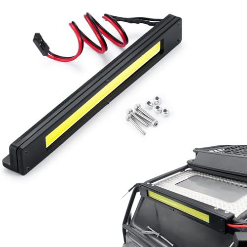 RCLIONS RC Light Bar Roof Rack LED Lamp for TRX4 Defender 1/10th RC Crawler Car Upgrades Parts