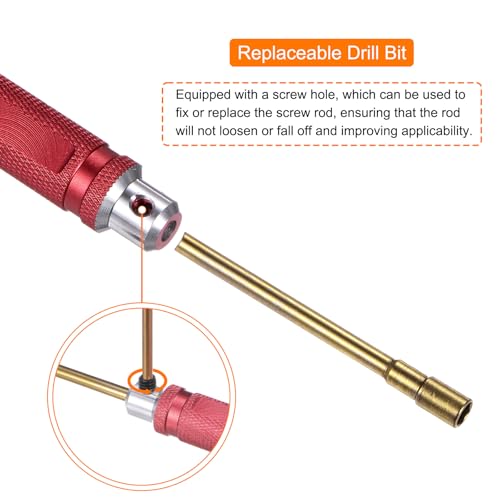 HARFINGTON 7pcs RC Tool Kit Set Hex Driver 0.05" 1.5mm 2.0mm Nut Socket | 4.0mm, 5.0mm, 5.5mm, Phillips, Titanium, RC Driver Repair Tool, for RC Models Car Helicopter Boat