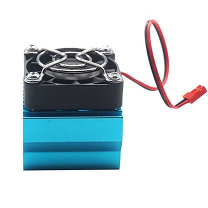 RC Motor Heat Sink Heatsink with 5V Cooling Fan,550 540 Size Electric Engine Heatsink Compatible with Traxxas Tamiya HSP HPI Wltoys Himoto RC 1/10 Car Truck