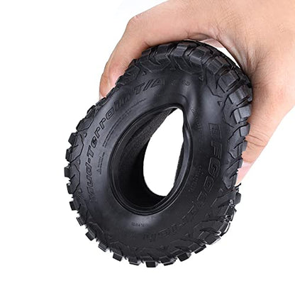 4PCS 120MM 2.2" Rubber Rocks Tyres/Wheel Tires for 1:10 RC Rock Crawler Axial SCX10 90047 D90 D110 TF2 Traxxas TRX-4