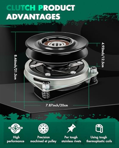 SCITOO Lawnmower PTO Clutch Fit for Cub Cadet 01008544 717-04127 917-04127 | |for MTD 050615 01008544 01008544P |for Ogura GT1-JD08 - style: GT1A-JD10
