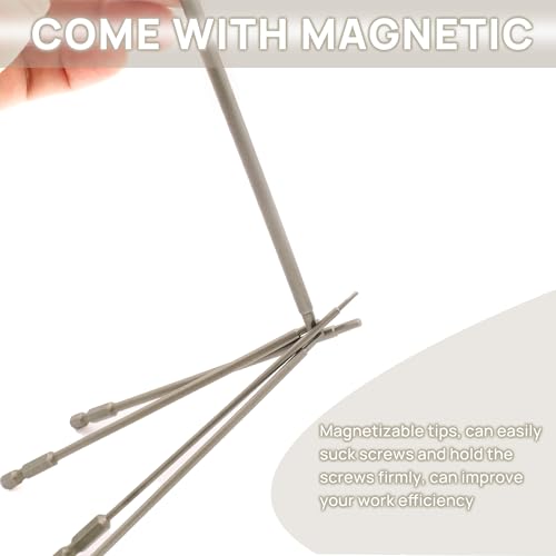 RC Hex Bit 1.5mm 2.0mm 2.5mm 3.0mm 4mm for Electric Screwgun/Power Drill | 6 Inch Power Bits,Hex Head Allen Wrench Drill Bit Set,Professional Grade ¼ Inch Hex Shank for Screwdrivers,High Quality Steel - size: 5 PCS
