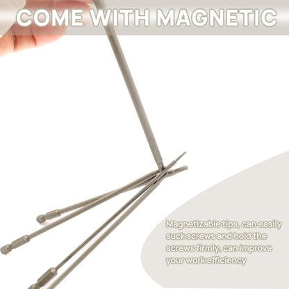 RC Hex Bit 1.5mm 2.0mm 2.5mm 3.0mm 4mm for Electric Screwgun/Power Drill | 6 Inch Power Bits,Hex Head Allen Wrench Drill Bit Set,Professional Grade ¼ Inch Hex Shank for Screwdrivers,High Quality Steel - size: 5 PCS