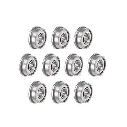 uxcell F694ZZ Flanged Ball Bearing 4x11x4mm Shielded Chrome Steel Flange Rip Bearings 10pcs - size: 4x11x4mm