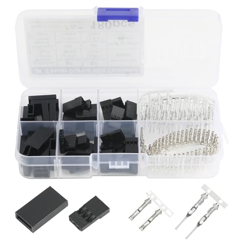 20Sets 3 Pin Servo Connector Kit, Male Female Crimp Cable Wire | Compatible with Futaba, JR, Hitec, and Spektrum RC systems. Ideal for RC cars, airplanes, and electronic DIY projects.