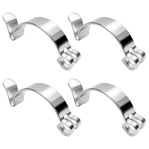 4 PCS Air Filter Clips, Car Intake Cleaner Housing Box Lid Retaining Clip for Fastening Connection, Heavy Duty Metal Air Cleaning Filter Cover Spring Clamps for Cars Trucks SUVs