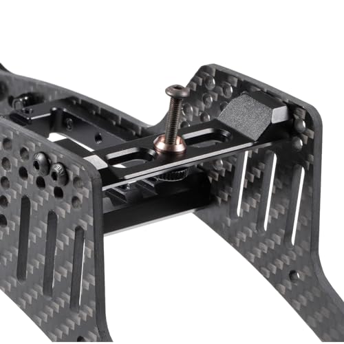 1/10 Carbon LCG Chassis Kit with Molded Bed Sliders Delrin Skid Plate Dual Servo Mount for SCX10 AR44 AR45 Capra F9 TRX4 Axle Gspeed V4 Chassis GS-FS Chassis G-Shot Chassis (Front Body Mount) - color: Front Body Mount