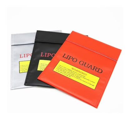 Fireproof & Waterproof RC LiPo Battery Bag Safe Guard Charge Sack 18x23cm 30x23cm Red Black Silver toy replaceable parts RC(18x23cm black)