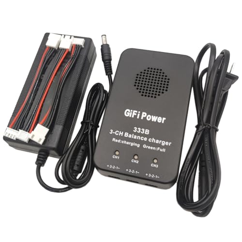3-in-1 Battery Charger - 3S Lithium Battery Smart Balance Parallel Charging Hub, 12.6V/6A Battery Adapter for Yuneec Q500, Q500+, 4K RC Quadcopter Power Supply Adapter
