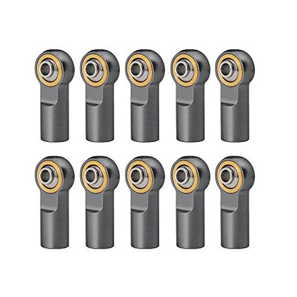 QUE-T 10pcs Metal Link Rod End M4 Ball Joint Head for RC Crawler Car (Titanium) - color: Titanium
