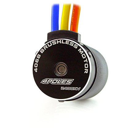 4068 Brushless, Sensorless Motor, 4-Pole, 2400KV for 1/8 RC Buggy